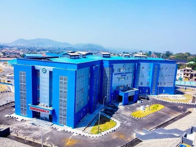 Aerial view of the Reference Hospital, Okene complex