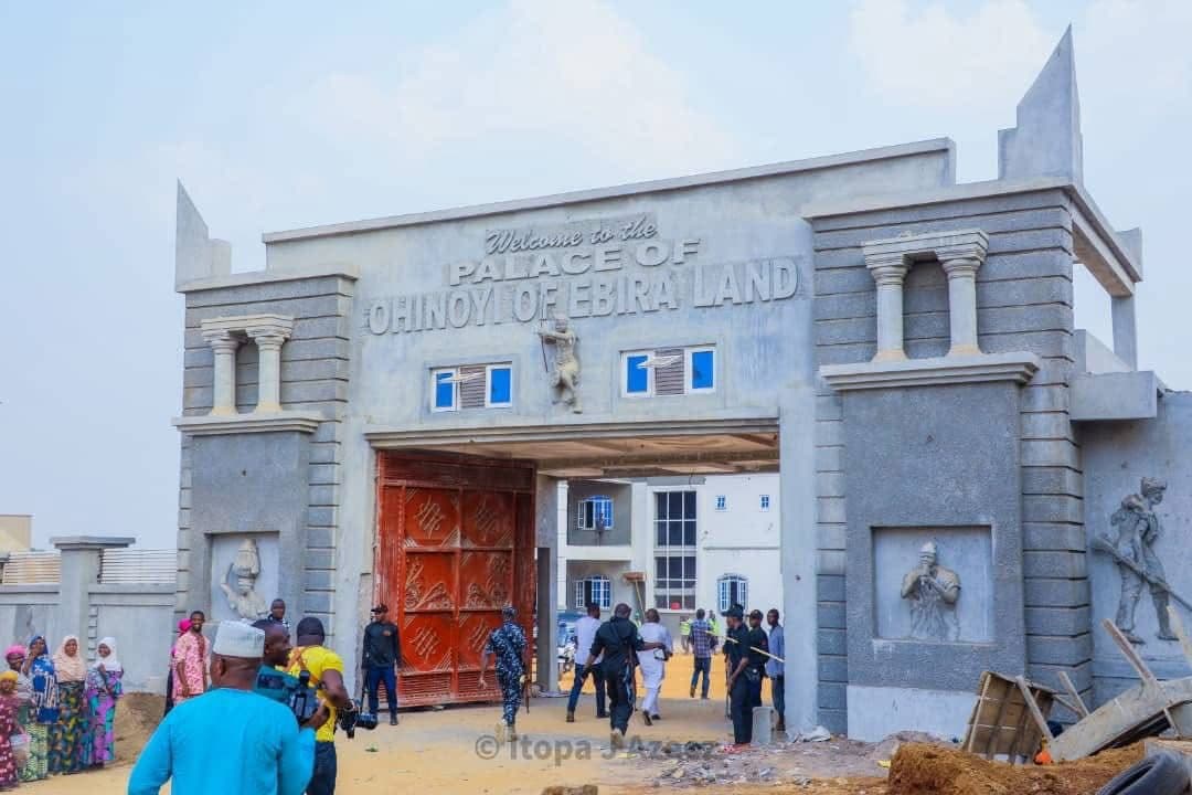 The grand stone gateway of the Palace of the Ohinoyi of Ebiraland at Okene