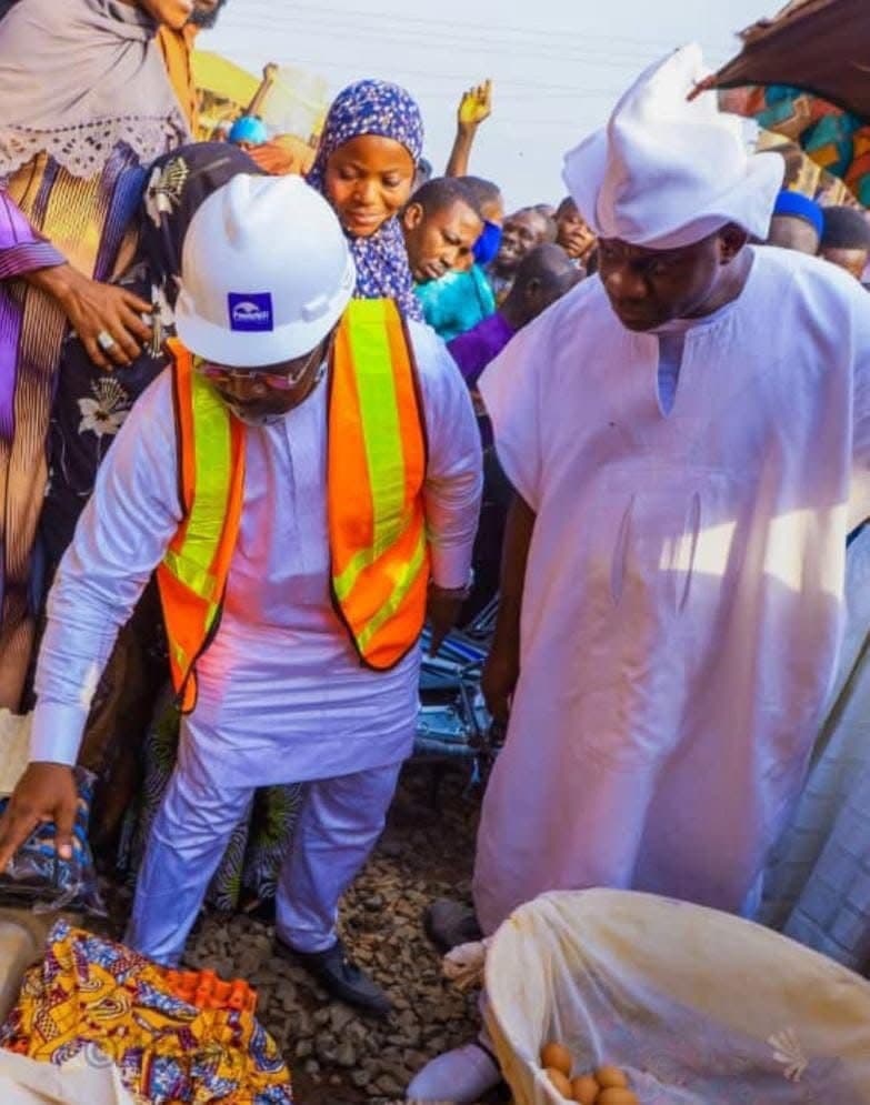 Groundbreaking ceremony at the palace site